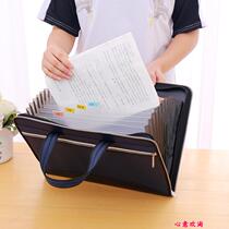 Organ packs multilayer folder students with oxford canvas a4 hand zipped information briefcase paper file bag
