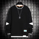 Autumn and winter men's new fashion round neck sweater all-match long-sleeved top loose all-match