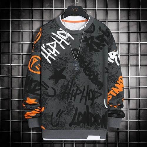 Демисезонная модная универсальная толстовка для отдыха, круглый воротник, оверсайз