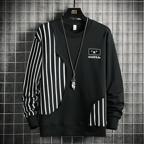 Осенний модный универсальный лонгслив, толстовка, круглый воротник