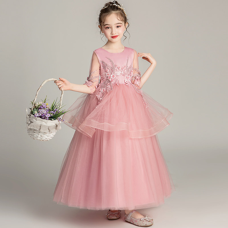 Princess dress children's dress summer dress girl's dress fluffy yarn children's little host show catwalk dress