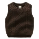 Áo vest bé trai vest vest cotton 18 mùa thu mới trẻ em dệt kim clip clip bé cotton cổ tròn vest