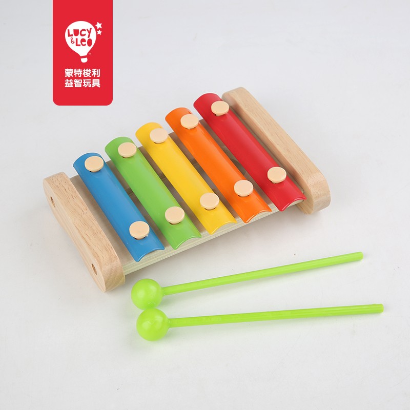 Lucy Leo Lucareo Early Lessons Wise Wooden Children Musical Instruments Toy Baby Hands Knocks 1-3-year-old LL149