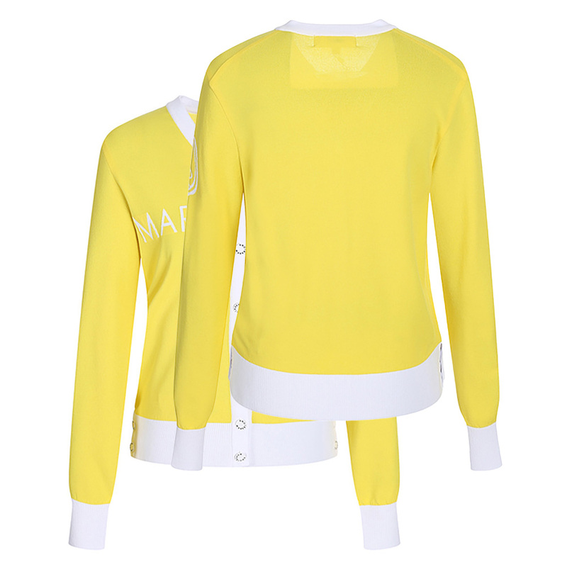 Trendy Brand Jacket for Women, High Elasticity, Comfortable, Versatile, High-Quality Knitted Cardigan, Autumn Sports Warm Golf Jacket