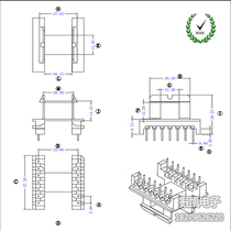 EE40 horizontal 7 7 high frequency transformer skeleton electrowood skeleton without ferrite core