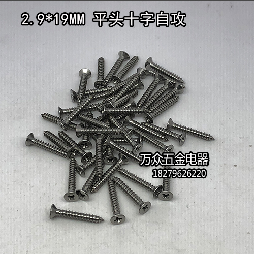 M2 9 304 stainless steel countersunk head self-tapping screw flat head wood screw M2 9*19