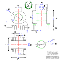 POT 3324 Horizontal 6 6 HF Transformer Sky Electrogen Sky does not contain ferrite core