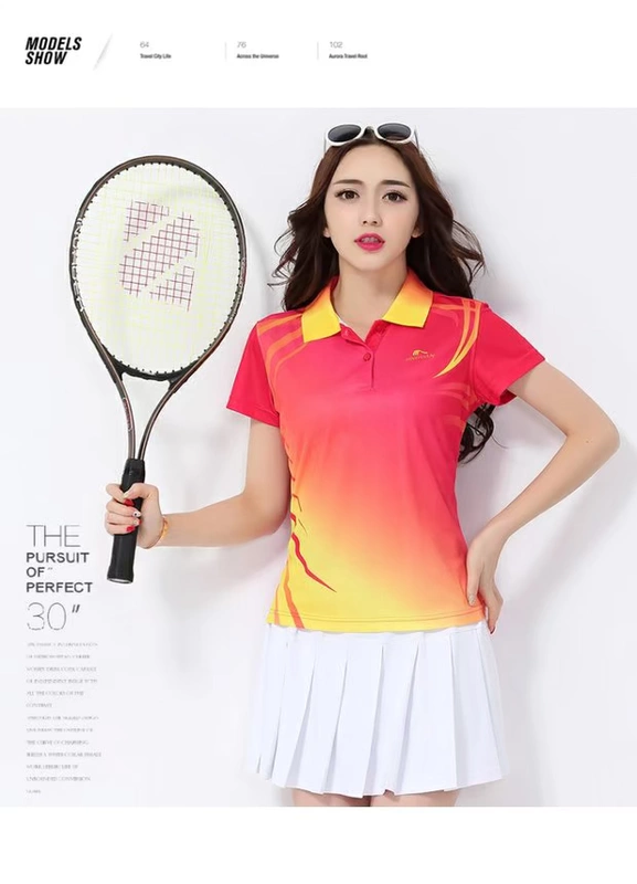 Jin Guanchun mùa hè nửa váy ngắn nữ Quần vợt cầu lông thể thao giải trí phù hợp với phụ nữ Quần áo thể dục nhảy vuông
