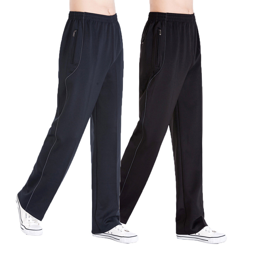 Middle aged sports pants in the middle of the Jin Dynasty Pants Men Leisure Large Size Relaxation Plus Fattening Up square Dance Jiamusi South Korean silk Long pants