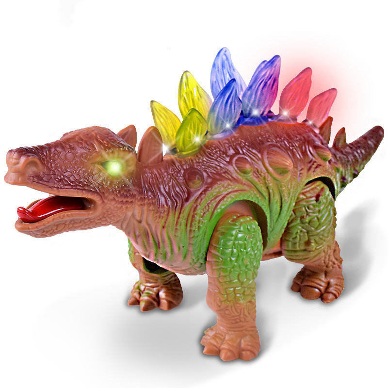 Children Electric Luminous Music Walking Dinosaur Dolls Cute Simulation Animal Model Ground Stall Source Toy Wholesale