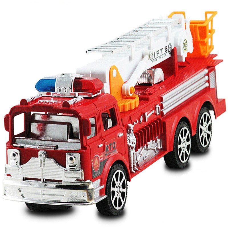 Children's Gift Inertial Engineering Vehicle Simulation Fire Anti-Vehicle Crane Trailer Cloud Trailer Boys Toys