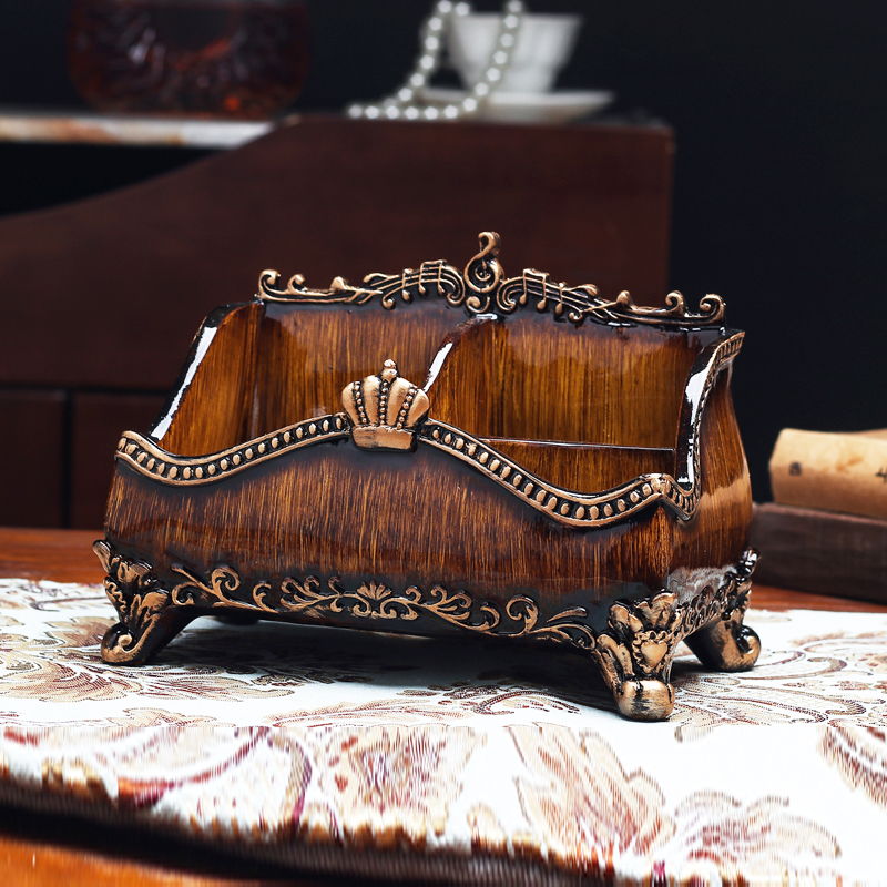 European vintage storage box desktop lipstick remote control box sundries storage box living room tea table sample room soft