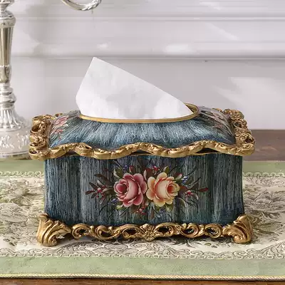 European style hand-painted tissue box fashion creative Hotel hotel living room sanitary paper box household extraction sanitary carton wedding gift