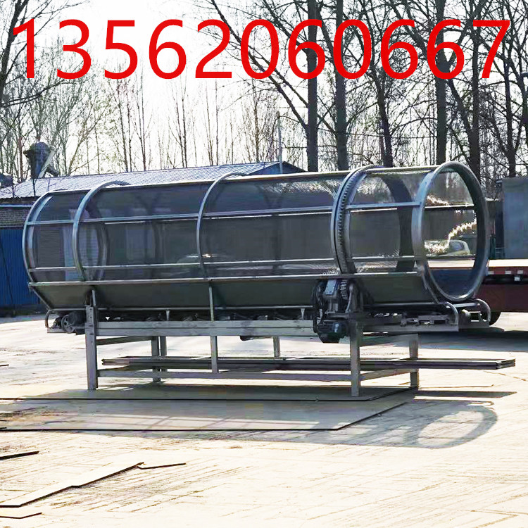 Cooperate with briquetting machine, rolling screen dust removal equipment, corn straw, straw, peanut, wheat straw, dust removal, round rolling screen