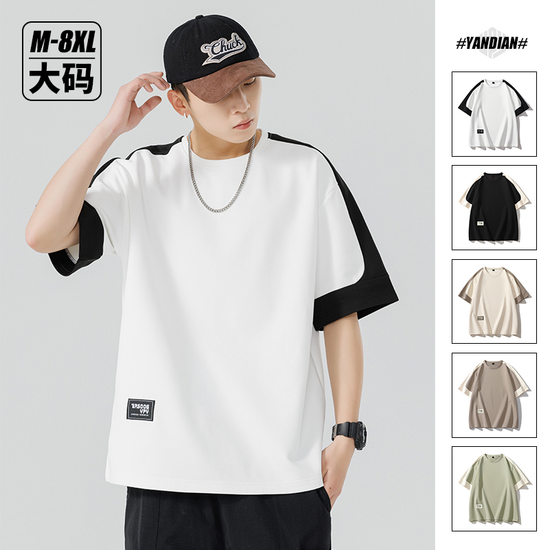 Warehouse No. 7 New T-Shirt for Men, Large Size, Summer Trendy Fashion, Japanese Design, Niche Short-Sleeve, Loose and Versatile