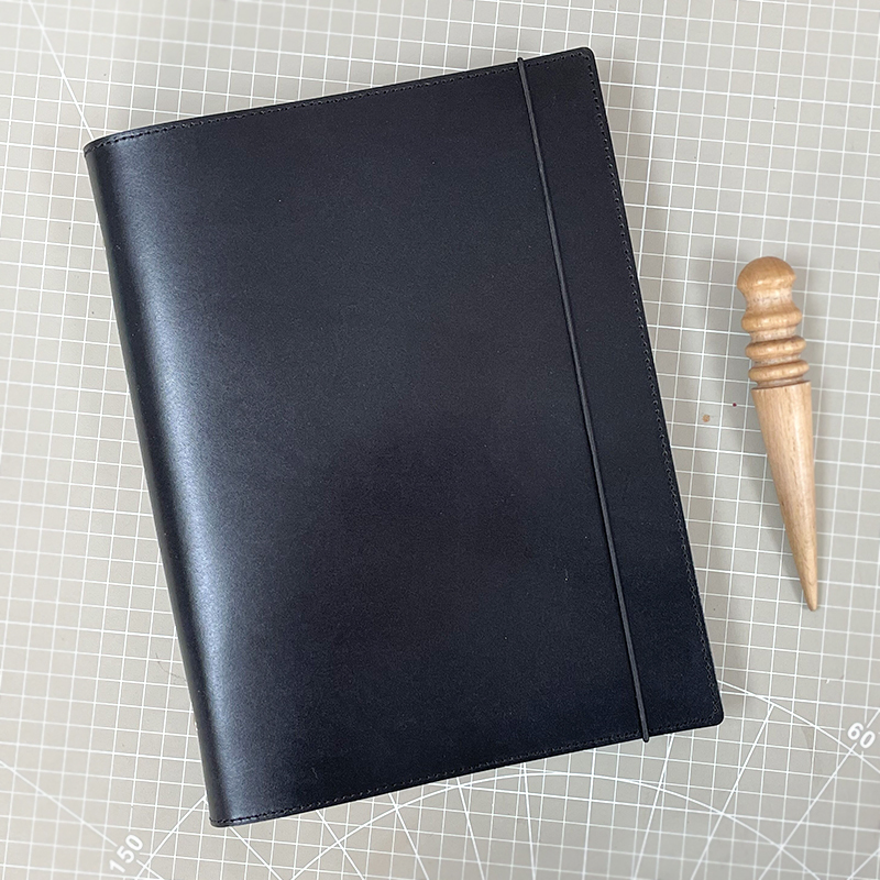 Cangmo Handmade B5 Leather Notebook Vegetable-Tanned Diary 9-Ring Binder Card Slot Style Genuine Leather Journal