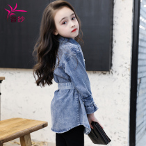 Female childrens clothing style spring clothing 2021 New Spring Korean version of the childrens spring and autumn girls denim coat tide
