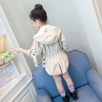 Womens spring clothing 2021 New style little girl windbreaker childrens spring and autumn spring fashionable princess style coat