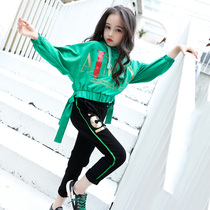 Childrens spring clothes 2021 new girls sports big children foreign fashion clothes girls spring and autumn Net red suit tide