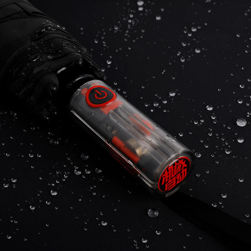 Fully automatic shrink anti-rebound vehicular umbrella Large number black tech men's brief folding reinforced mechanical umbrella student