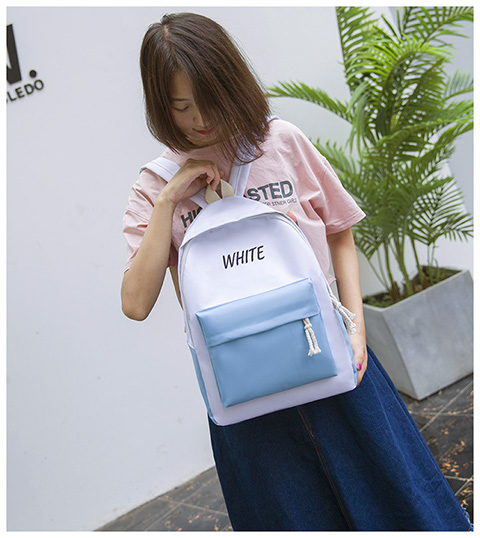 Ins bag nam nữ phiên bản Hàn Quốc Harajuku ulzzang học sinh trung học cơ sở ba lô xu hướng thời trang trường ba lô balo laptop zipit