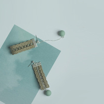 New Green Lace Earrings Super Fairy Earrings Woman South Korea Retro Temperament Long Sexy Anti-Allergy