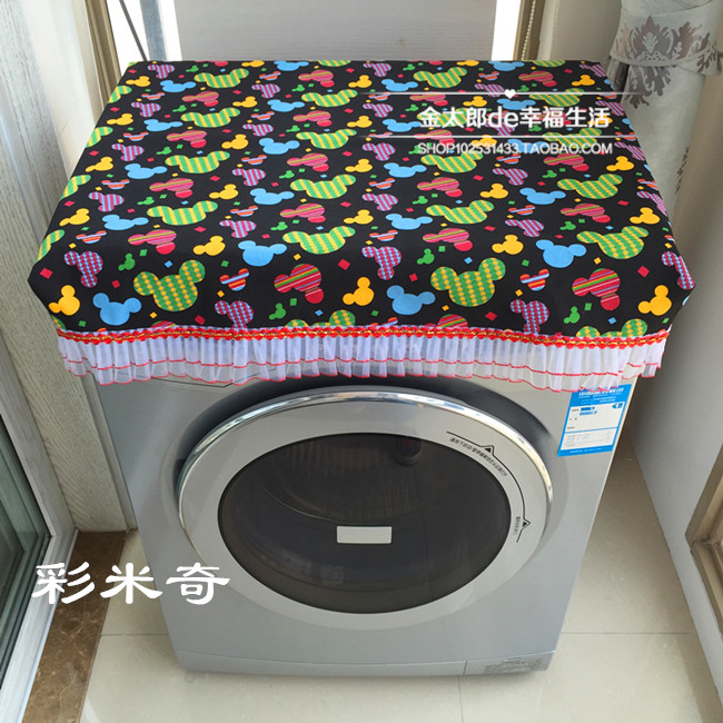 Mới đơn giản trống tự động máy giặt vải dày bìa treo lên không thấm nước chống nắng bảo vệ tay áo tùy chỉnh - Bảo vệ bụi vỏ bọc máy giặt cửa trên 9kg