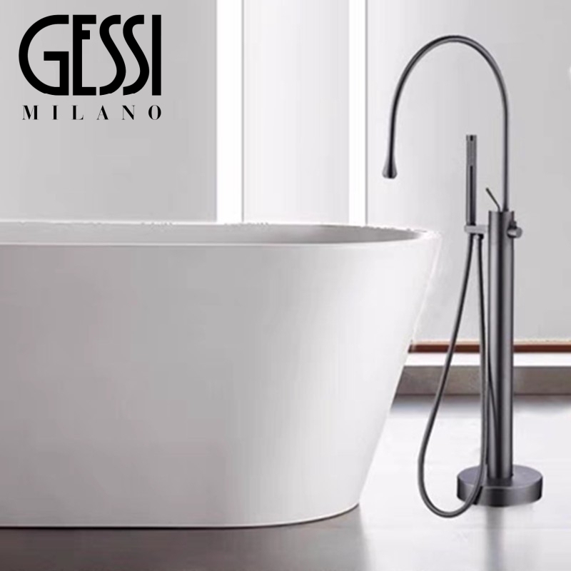 Italian Gessi Faucet Bathtub Floor-Standing Basin Faucet Hot and Cold Side Shower Set