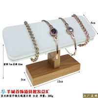 Подставка для волос из цельного дерева, завязанная вручную веревкой для волос (белая кожа)