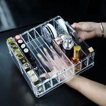 New acrylic transparent blush shelf powder cake box lipstick storage box can be split display table eye shadow plate