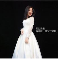 Black Suction Light Cloth Photography Background Cloth Photographic Black Flocking Cloth Noodles Wedding Dresses Photo Background Fabric