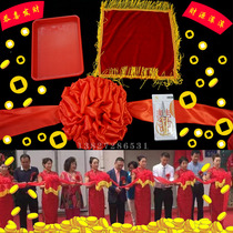Open Cut Color Big Red Flowers Ball Celebration Supplies Suit Trays Brightly Red Silk Fabric Big Red Flowers FLOWERS BALL DIY