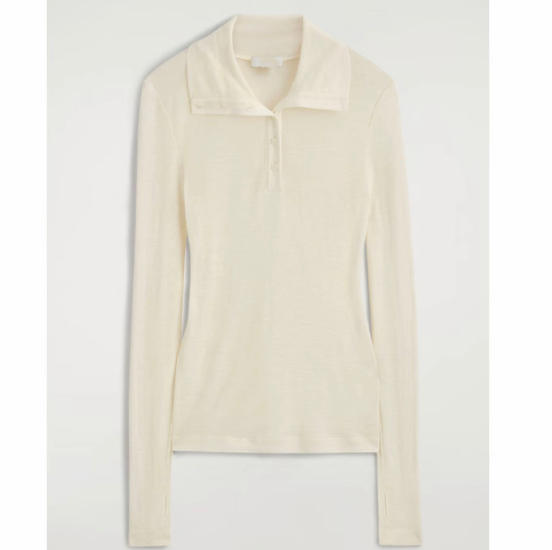Cos Style Women's Clothing Slim Fit Merino Wool Button-Up Top 2026 Autumn New Product 1353565001 Cos Style Women's Clothing Slim Fit Merino Wool Button-Up Top 2026 Autumn New Product 1353565001