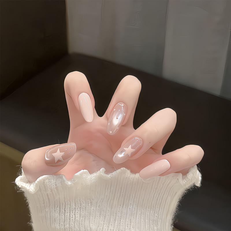 Original Color Summer Super Sweet Girly Pink Fairy-Like Skin Pink Star Atmosphere Cat Eye 2026 New Style Handmade Wearable Nail Art Original Color Summer Super Sweet Girly Pink Fairy-Like Skin Pink Star Atmosphere Cat Eye 2026 New Style Handmade Wearable Nail Art