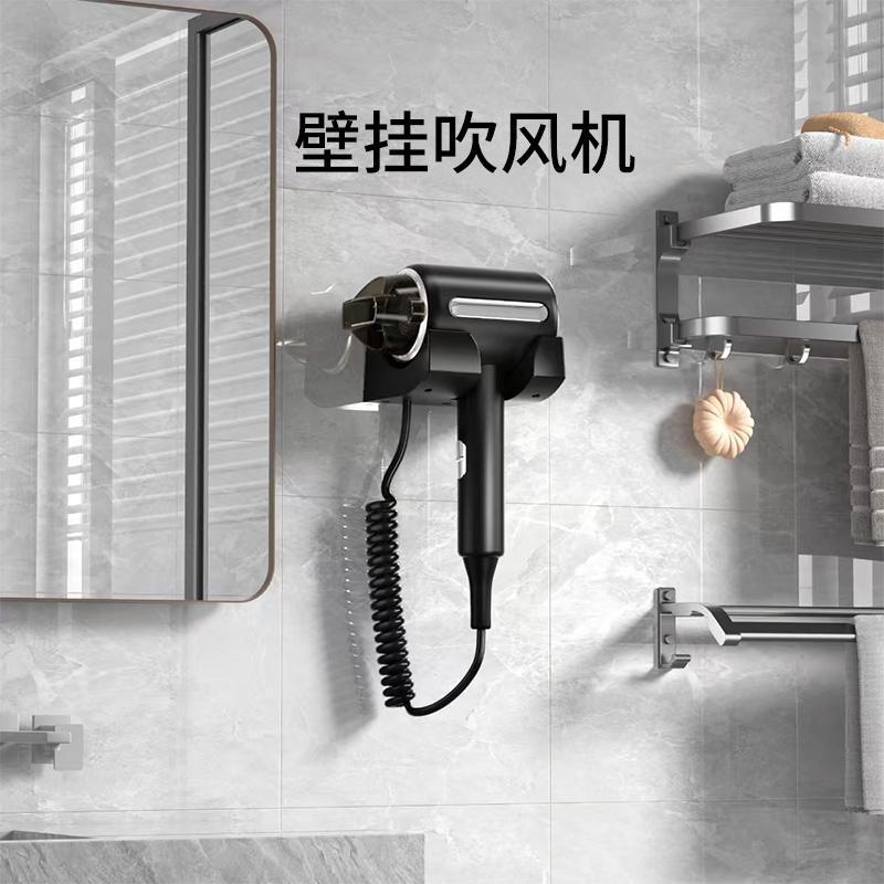 Hotel Hair Dryer Hotel Special Wall-Mounted Folding Strong Wind Speed Bathroom Toilet Toilet