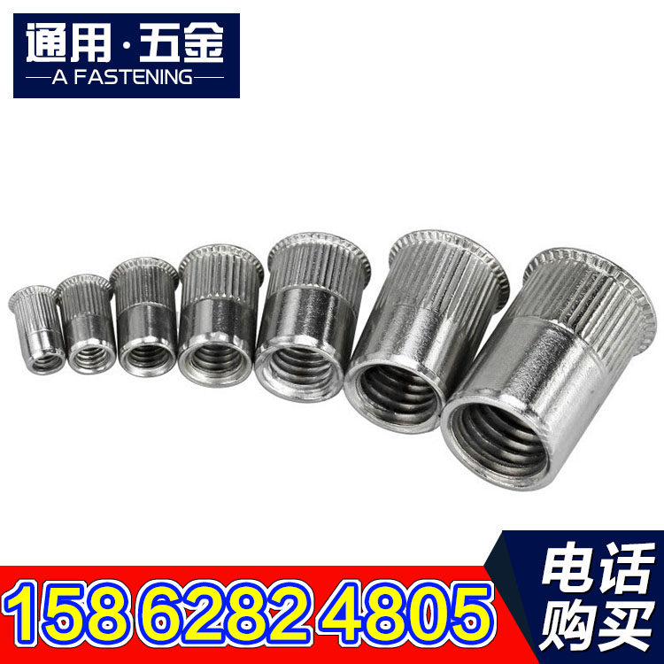  304 stainless steel countersunk rivet nut Small head column rivet nut knurled rivet nut M3-M1