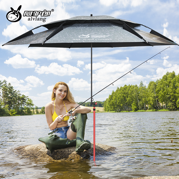 Black Gum Fishing Umbrella Fishing Umbrella Oxford Spinning Fishing Umbrella New Fish Umbrella New Anti-Rainstorm 2021 New Fishing Umbrella