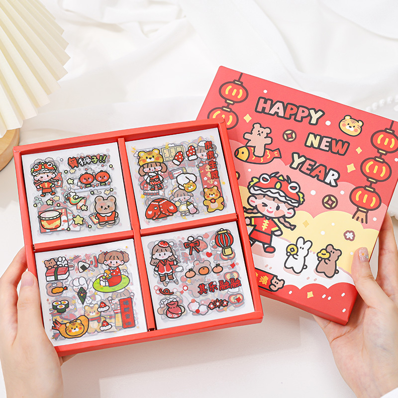 Tiger year 100 handbill stickers suit inwind peet waterproof cartoon cute handbill material to decorate small patterns