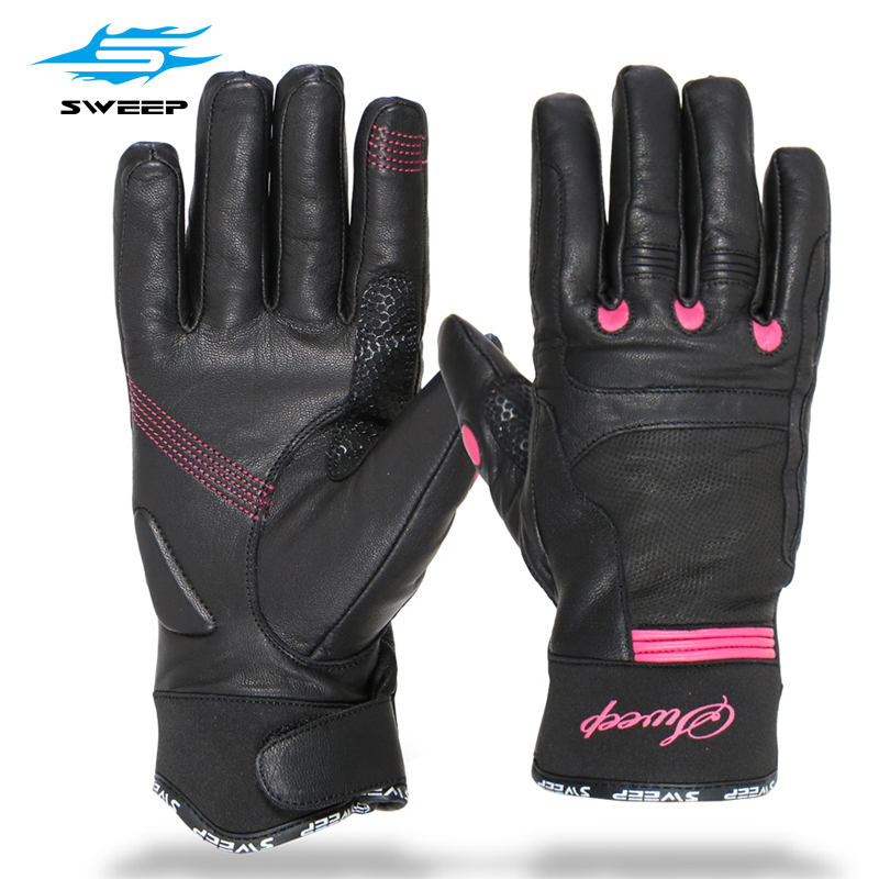 Locomotive network SWEEP retro locomotive riding gloves female summer racing anti-fall touch screen breathable four-season gloves