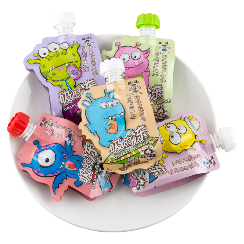 Want Want to suck frozen 80g*10 packs of fruit jelly pudding Suck frozen ice cream crushed ice ice Children's snacks