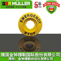 Manufacturer straight for Germanys Admiralty Mueller yellow card English emergency stop switch sign cards