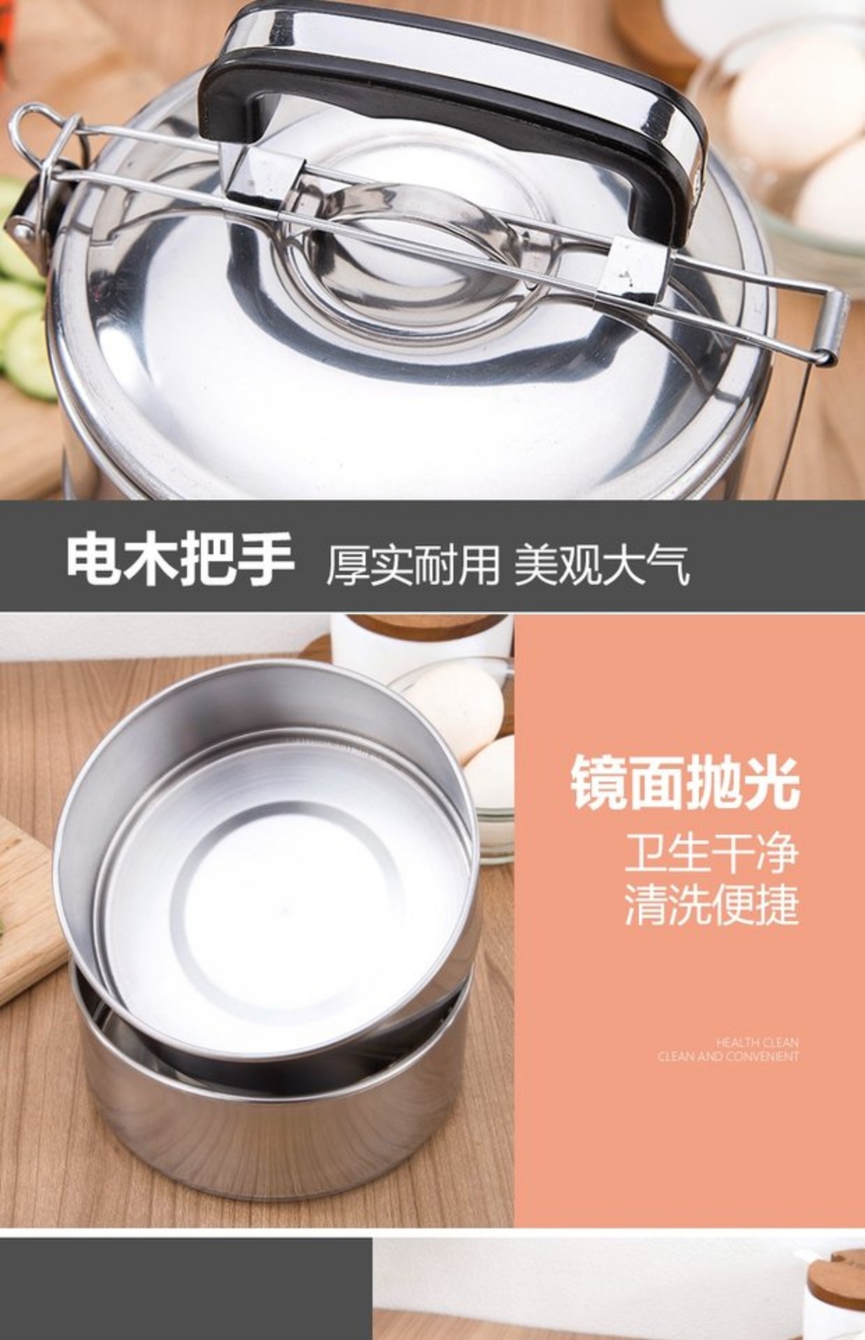 Thép không gỉ công suất lớn thùng nhiều người nhiều ngăn nhiều ngăn ăn trưa hộp đựng thức ăn có thể được sử dụng cho nồi hấp nồi hơi - Hộp cơm điện sưởi ấm 	hộp cơm điện bear inox 304 dfh-s2017	