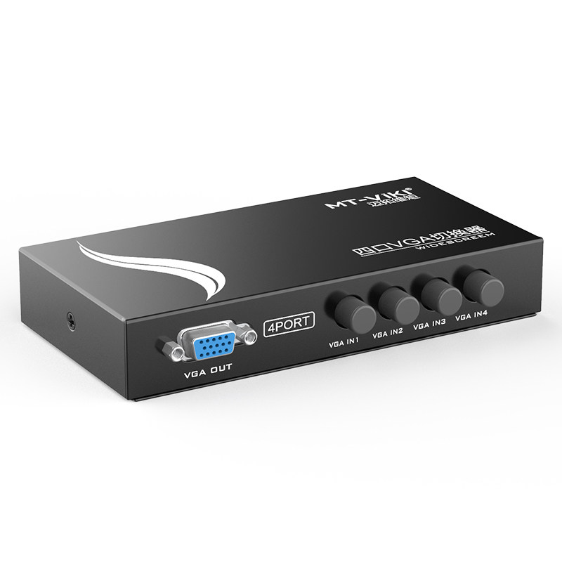 Maituo Vmoments VGA switcher Four-in-out computer screen conversion film distributor 4 in 1 out monitor display screen-screen instrumental signal share TV screen
