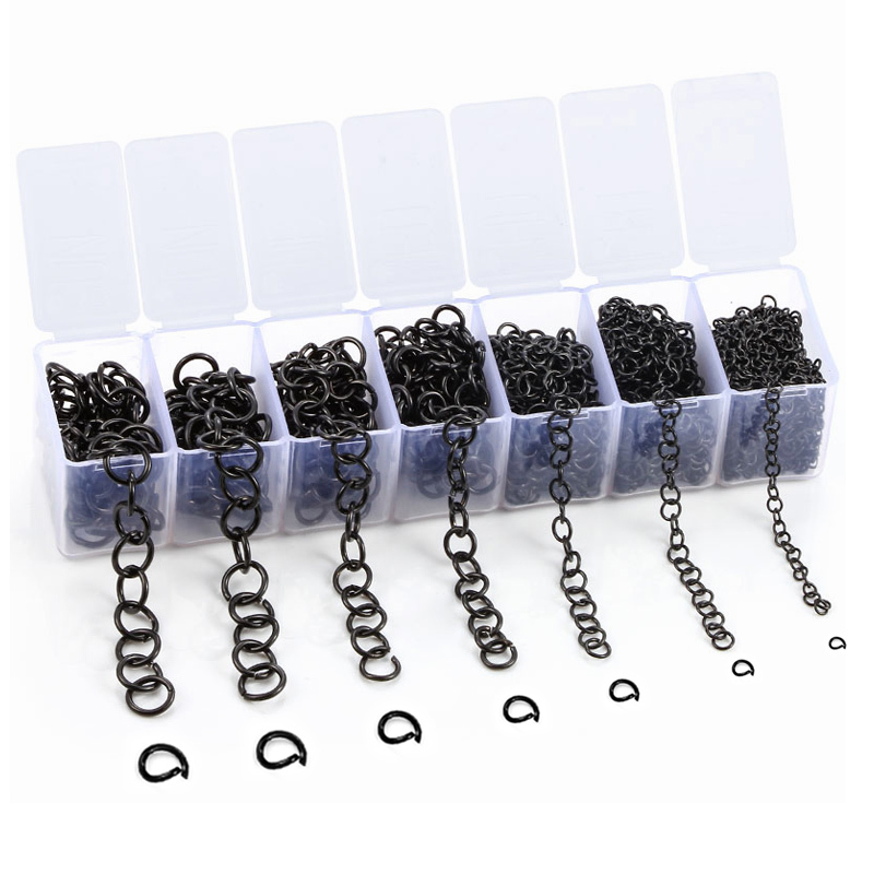 Titanium Steel Black Open Ring Jewelry Accessory Set DIY Necklace Bracelet Connecting Ring Fashion Handmade Material Accessories Titanium Steel Black Open Ring Jewelry Accessory Set DIY Necklace Bracelet Connecting Ring Fashion Handmade Material Accessories