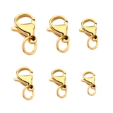 Застежки-лобстеры из титановой стали, 10 шт./упак., колье «сделай сам», браслет, ювелирная пряжка, металлические аксессуары цвета Кубо, модная брендовая пряжка с гиперссылкой