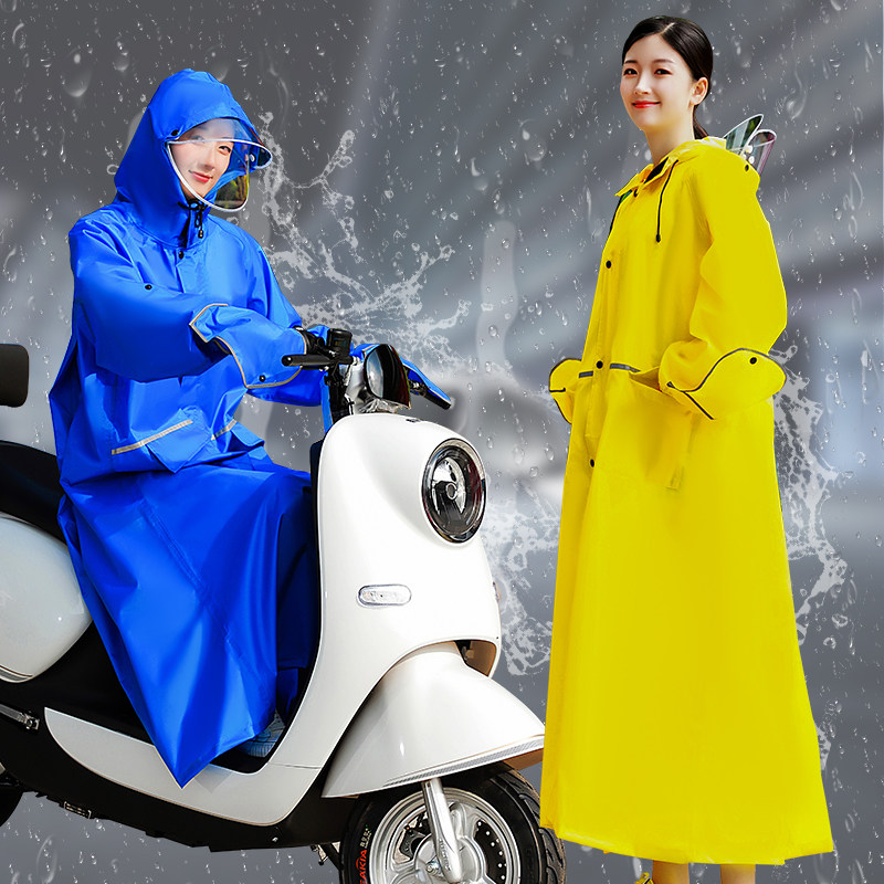 Raincoat Long Version Full Body Anti-Rainstorm Single Men And Women Fashion Electric Car Electric Bottle Bike Bike Adult Summer Rain Cape
