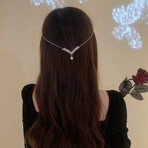 Ultra Fairy Rear Hanging Hair Stirrup Pearl Hair Accessories Korea Temperament Superior Sensual Retro Sweet Meme Dinner Stream Sutourette