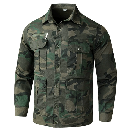 Летний тонкий хлопковый дышащий камуфляжный комбинезон, защита от ожогов