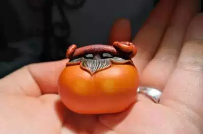 桔色染料效果根付染色鹿角染料鹿角根付染色古法染色夜叉五倍子