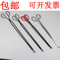 Garbage tongs extended stainless steel sanitation picker iron paint garbage clip barbecue carbon clip fire tongs